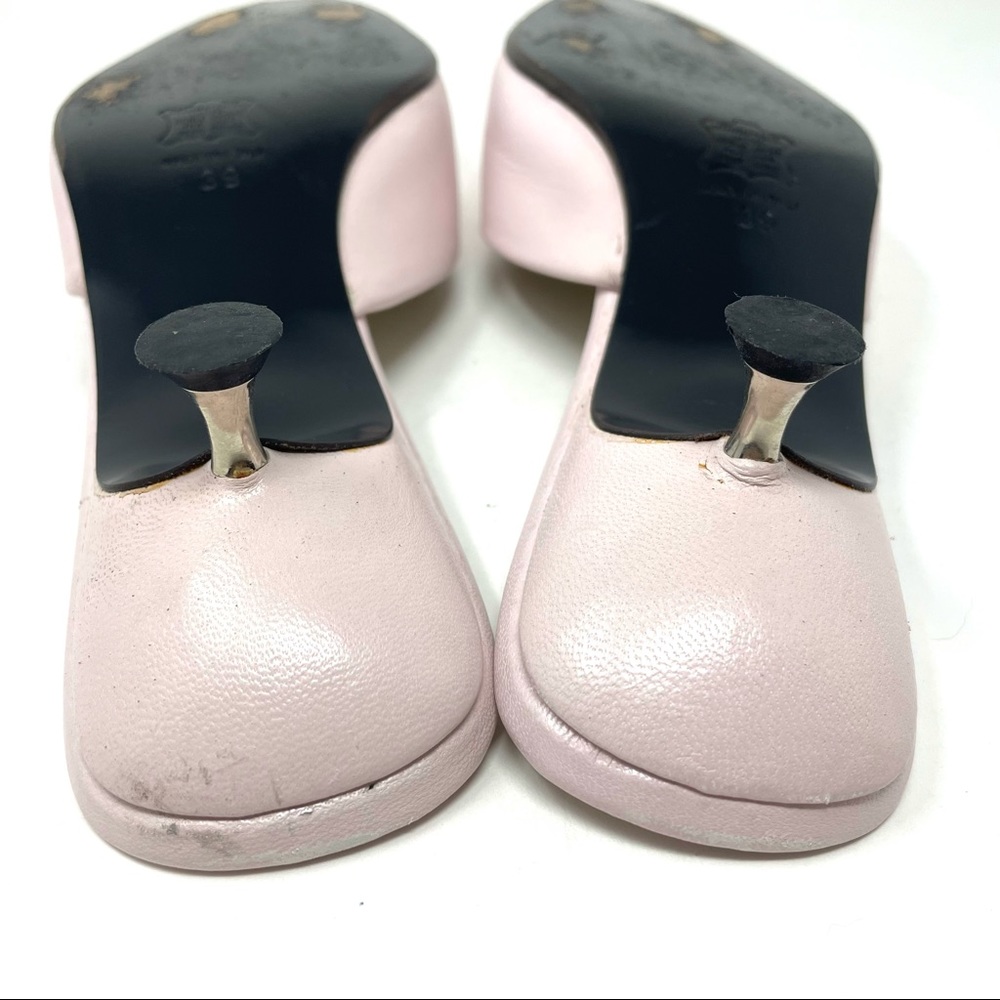 BARNEYS NEW YORK pink kitten heel mules, made in Italy, size 39 - Picture 11 of 13